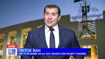 TikTok banned from government devices over spying fears | 9 News Australia