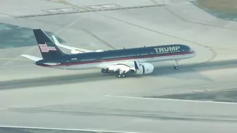 Donald Trump's plane lands in Palm Beach County after New York arraignment