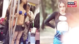 Viral: Delhi Metro में दिखी Urfi Javed के तरह कपड़े पहनने वाली लड़की कौन है? | Bollywood | Bikini Girl