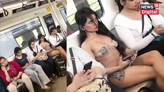 Viral: Delhi Metro में दिखी Urfi Javed के तरह कपड़े पहनने वाली लड़की कौन है? | Bollywood | Bikini Girl