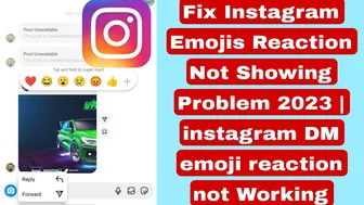 Fix Instagram Emojis Reaction Not Showing Problem 2023 | instagram DM emoji reaction not Working