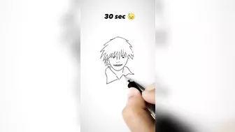 How to Draw Denji | ChainsawMan in 10sec, 10mins, 10hrs ???? #shorts #anime #drawing