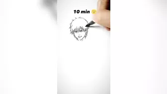 How to Draw Denji | ChainsawMan in 10sec, 10mins, 10hrs ???? #shorts #anime #drawing