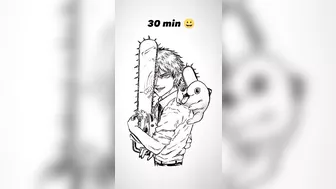 How to Draw Denji | ChainsawMan in 10sec, 10mins, 10hrs ???? #shorts #anime #drawing