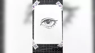 Tutorial draw anime eyes realistic #drawsoeasyanime #tutorialdrawing #drawinganimeeyes #shorts #fyp