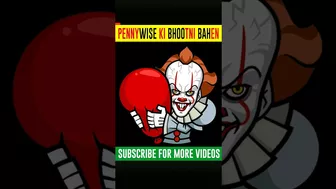 Pennywise Ki मोसेरी bhootni Bahen horror #shorts #shortvideo @5MinuteCraftsYouTube #tiktok #video