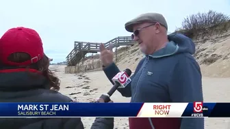 Beach eroding beneath public access points to Salisbury Beach