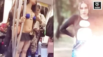 Delhi Metro Bikini Girl: Publicity के सवाल पर भड़की दिल्ली मेट्रो गर्ल ! Rhythm Chanana| Viral Video