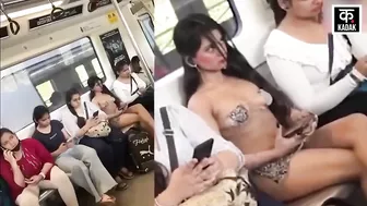 Delhi Metro Bikini Girl: Publicity के सवाल पर भड़की दिल्ली मेट्रो गर्ल ! Rhythm Chanana| Viral Video