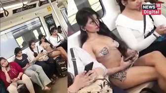 Delhi Metro Bikini Girl ने मचाया बवाल! Urfi Javed | Bollywood | Viral Video | Rhythm Chanana | News