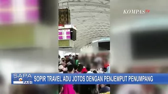 Rekaman Amatir Adu Jotos Sopir Travel dan Penjemput Jemaah Umrah di Bandara Lombok!