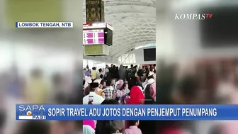 Rekaman Amatir Adu Jotos Sopir Travel dan Penjemput Jemaah Umrah di Bandara Lombok!