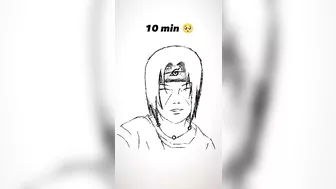 How to Draw Itachi in 10sec, 10mins, 10hrs ???? #shorts #anime #drawing