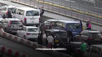 Huge queues of cars stretching back from Port of Dover amid 90 minute waits