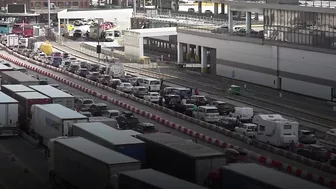 Huge queues of cars stretching back from Port of Dover amid 90 minute waits