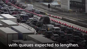 Huge queues of cars stretching back from Port of Dover amid 90 minute waits