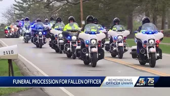 Funeral procession for Springfield Township officer stretches more than 3 miles