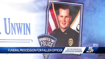 Funeral procession for Springfield Township officer stretches more than 3 miles