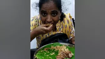 Bommidala Pulusu with White Rice Eating Challenge | Nellore Chepala Pulusu | Mutton Biryani #shorts