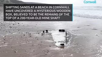 Storms uncover 200-year-old mine shaft entrance on Cornwall beach