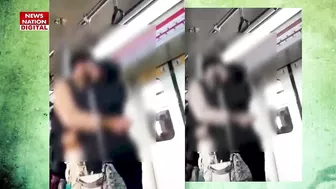 Metro में कपड़े उतार कर नहाने लगा शख्स, Bikini Girl भी कर दी फेल, Social Media पर वायरल हुआ Video