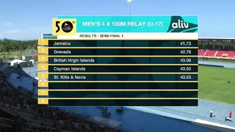 CARIFTA50:4x100m Relay U-17 Boys Semi-Final 1 | SportsMax TV