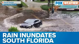 Heavy Rain Inundates Sunny Isles Beach in Southeast Florida