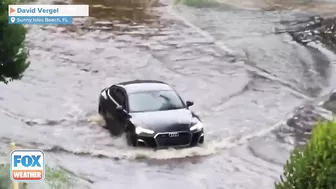 Heavy Rain Inundates Sunny Isles Beach in Southeast Florida