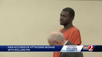 Man accused of attacking woman with rolling pin in Daytona Beach