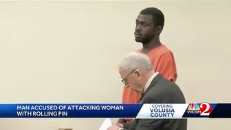 Man accused of attacking woman with rolling pin in Daytona Beach