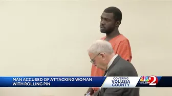 Man accused of attacking woman with rolling pin in Daytona Beach