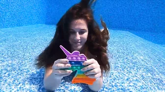 Swimming Underwater With Swim Toys 2 | Underwater Bikini Girl 2023