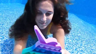 Swimming Underwater With Swim Toys 2 | Underwater Bikini Girl 2023