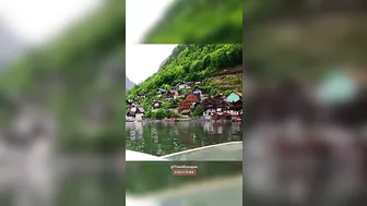 Hallstatt Austria Wooden Houses in the Lake #hallstatt #vlog #foryou #travel #adventure #austria