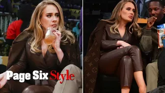 Adele pairs $5K Louis Vuitton coat with leather look for date with Rich Paul|Page Six Celebrity News