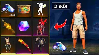 2 min challenge ???? poor Adam got ???? amazing skins ???? free fire