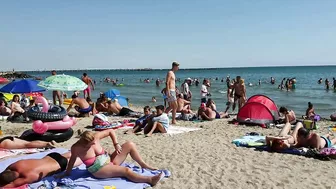 Plaja Golden Palace Beach 4K  Sun Summer Party Fun  Romania Constanta Mamaia Beach.