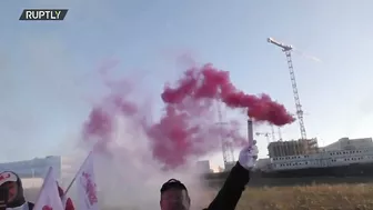 Luxembourg: Polish miners travel over 800 km to protest European Court of Justice - 22.10.2021