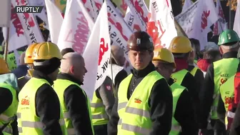 Luxembourg: Polish miners travel over 800 km to protest European Court of Justice - 22.10.2021