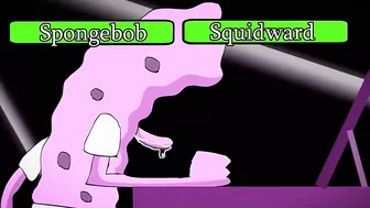 Spongebob Anime - Spongebob VS Squidward with Healthbars