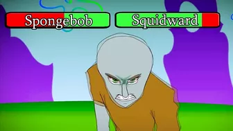 Spongebob Anime - Spongebob VS Squidward with Healthbars