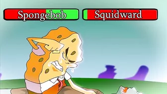 Spongebob Anime - Spongebob VS Squidward with Healthbars