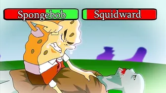 Spongebob Anime - Spongebob VS Squidward with Healthbars