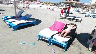 2021 Sunny Beach 4K video sun, sea, fun, relaxation at the beach Mamaia Beach.