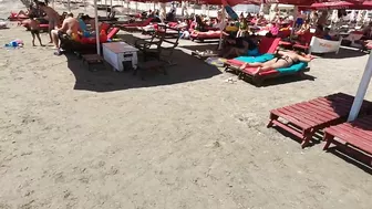 2021 Sunny Beach 4K video sun, sea, fun, relaxation at the beach Mamaia Beach.