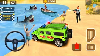 American Beach Police Car Driving Simulator - Offroad Police Car Games 3D - Android Gameplay