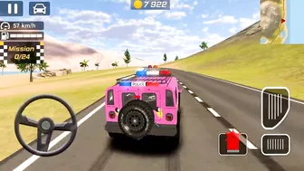 Offroad Police Drift Car Driving Simulator - Police Car Vs Shark in Beach - Android IOS Gameplay