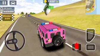 Offroad Police Drift Car Driving Simulator - Police Car Vs Shark in Beach - Android IOS Gameplay