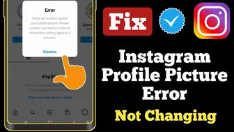 How to fix instagram profile picture error || Instagram Profile Picture not Changing