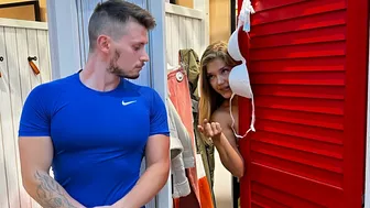 LURED GUY into the LOCKER ROOM???? FITNESS SAMKA/FITNESS TONYA @Fitness samka prank humor reaction